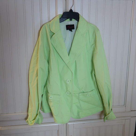 plus size lime green blazer